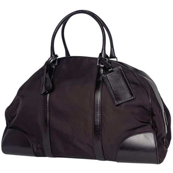 Prada Tessuto Boston nylon bag Shoulder Bag brown - Picture 1 of 6